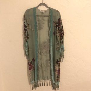 Vintage Silk Velvet Kimono